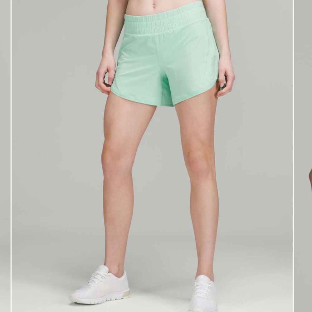 New without tags Lululemon Track That Mid-Rise Lined Short 5" Wild Mint size 2